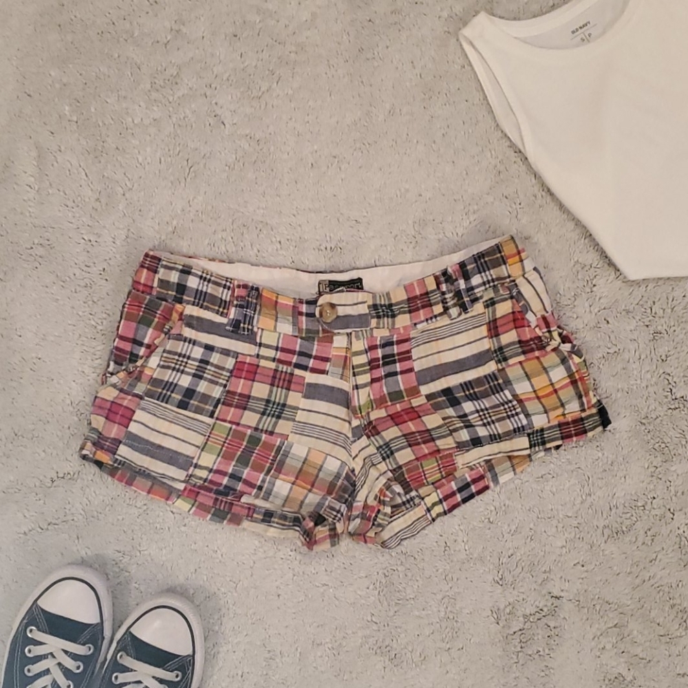 💥3/$10💥Plaid linen shorts